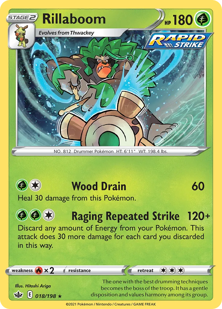 Rillaboom #18, Chilling Reign Reverse Foil