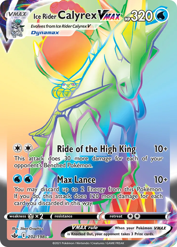 Ice Rider Calyrex VMAX #202, Chilling Reign Secret