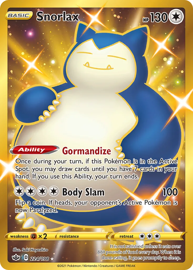 Snorlax #224, Chilling Reign Secret