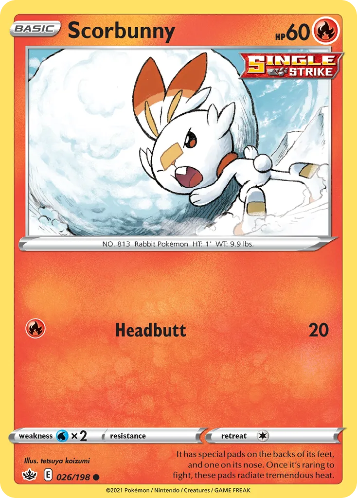 Scorbunny #26, Chilling Reign Reverse Foil