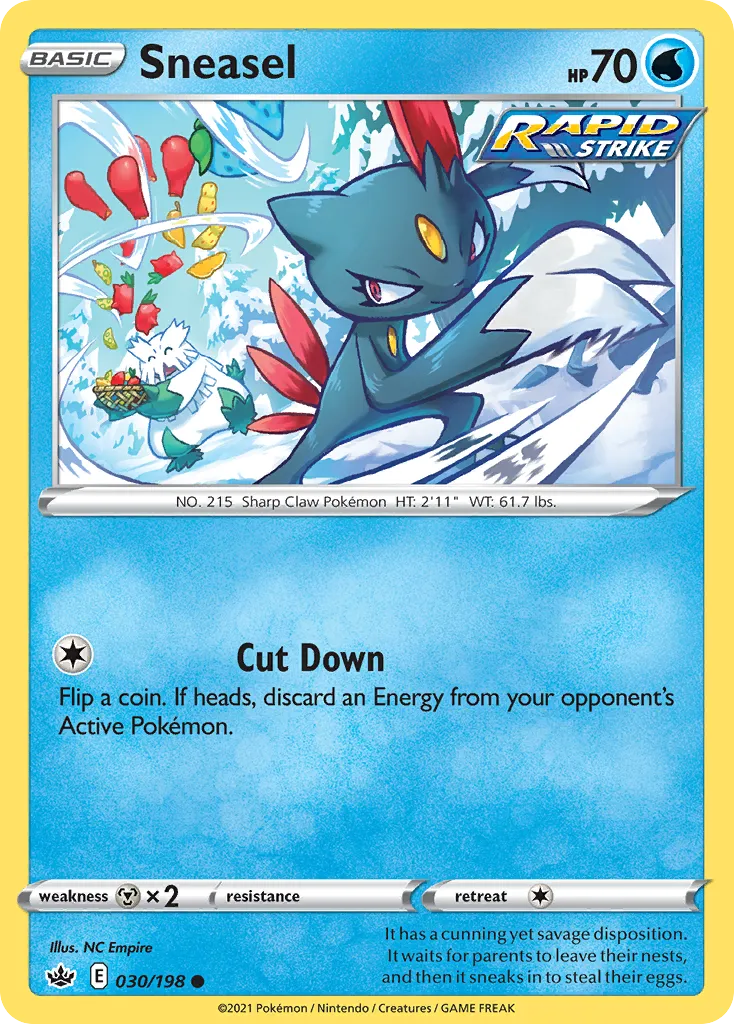 Sneasel #30, Chilling Reign Reverse Foil
