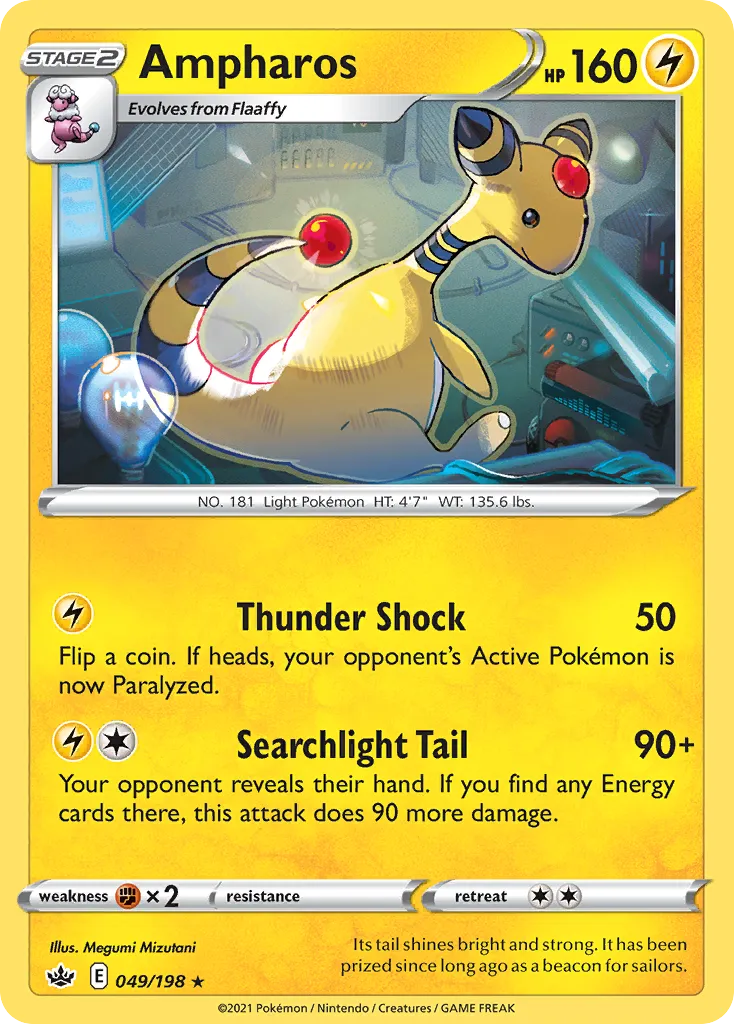 Ampharos #49, Chilling Reign Reverse Foil