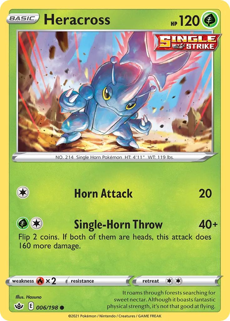 Heracross #6, Chilling Reign Reverse Foil