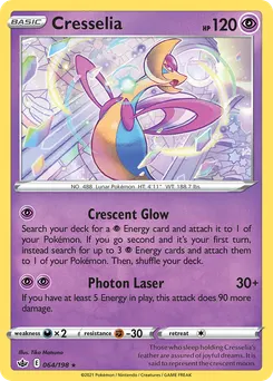 Cresselia #64, Reverse Foil