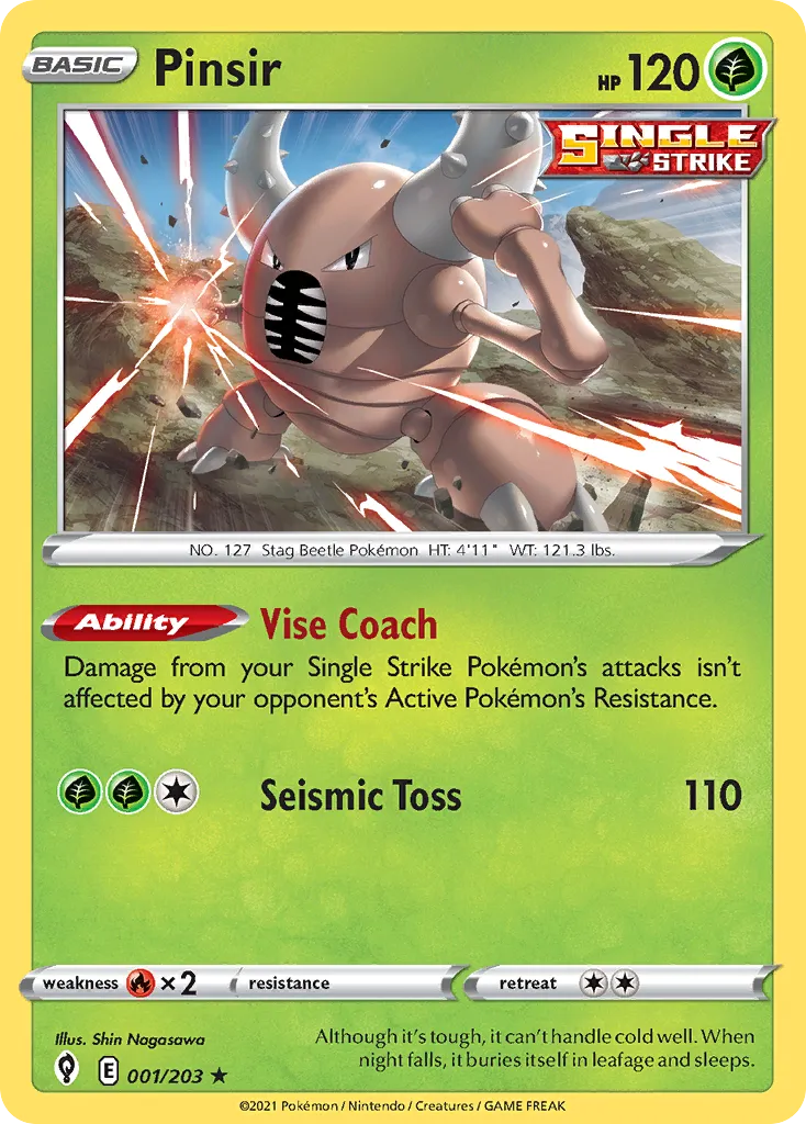 Pinsir #1, Evolving Skies Reverse Foil