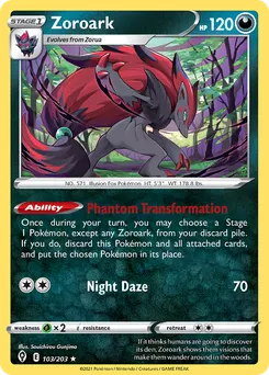 Zoroark #103, Reverse Foil