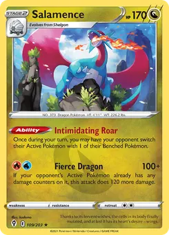 Salamence #109, Reverse Foil