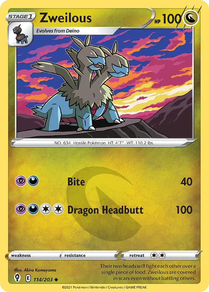 Zweilous #114, Evolving Skies Reverse Foil