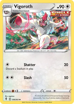 Vigoroth #130, Reverse Foil