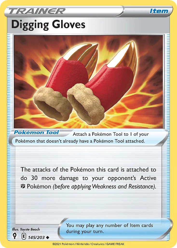 Digging Gloves #145, Evolving Skies Reverse Foil