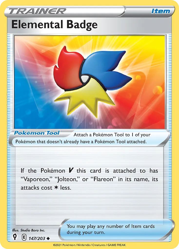 Elemental Badge #147, Evolving Skies Reverse Foil