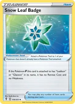 Snow Leaf Badge #159, Reverse Foil