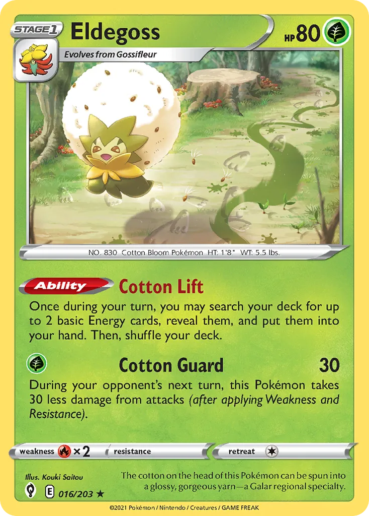 Eldegoss #16, Evolving Skies Reverse Foil
