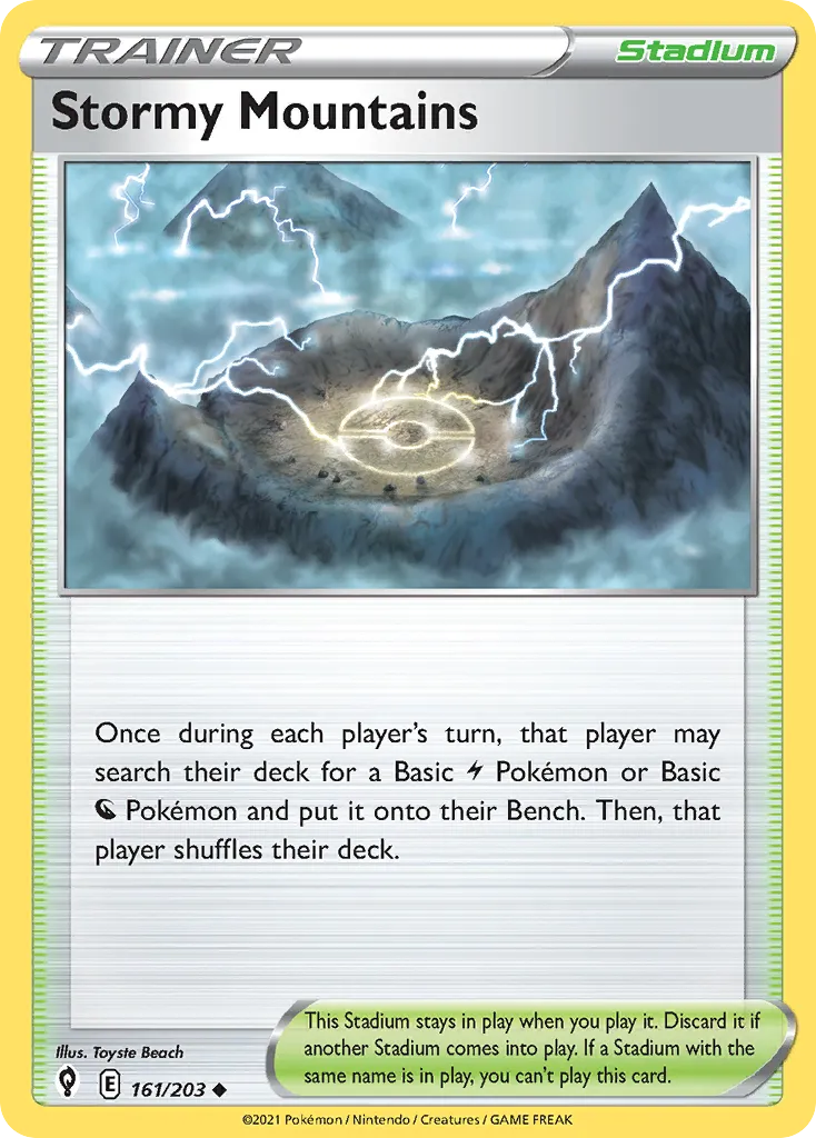 Stormy Mountains #161, Evolving Skies Reverse Foil