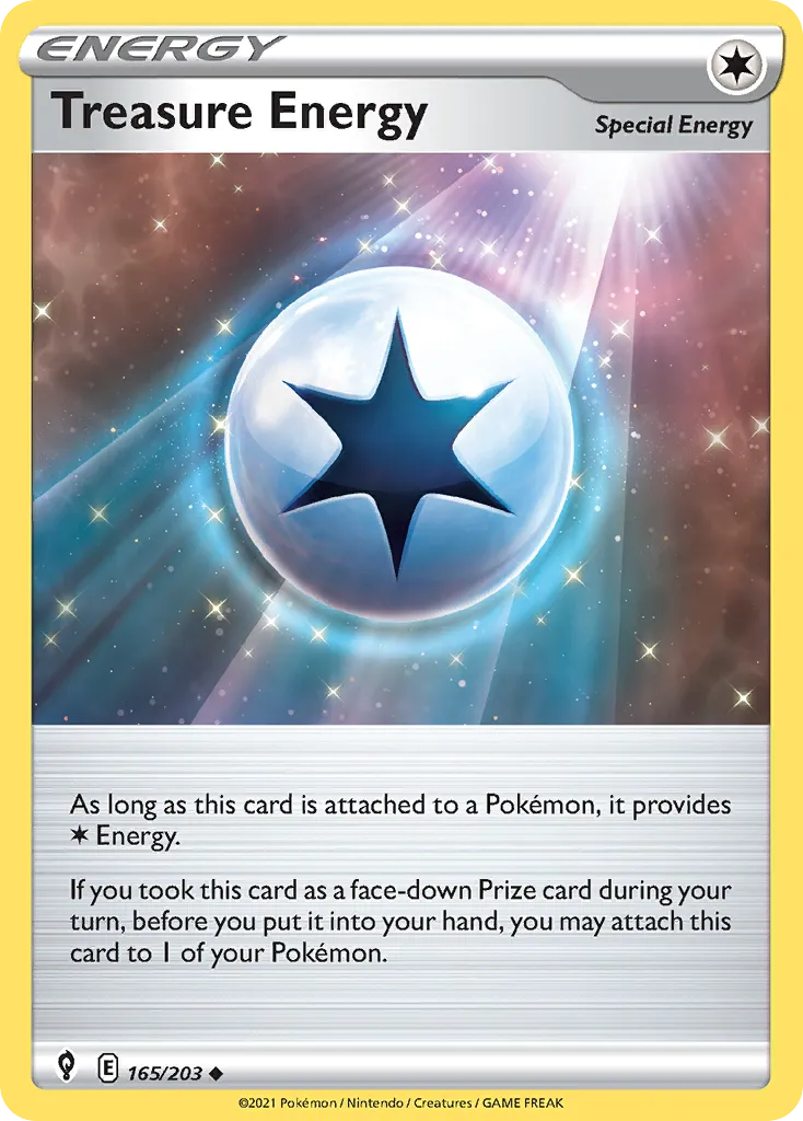 Treasure Energy #165, Evolving Skies Reverse Foil