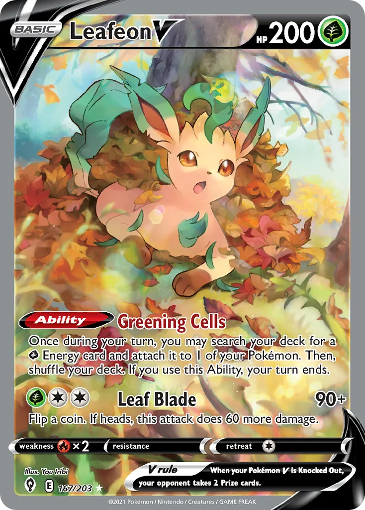 Leafeon V #167, Evolving Skies