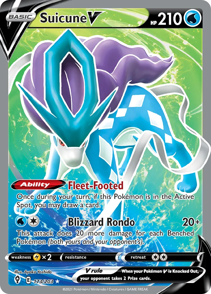 Suicune V #173, Evolving Skies