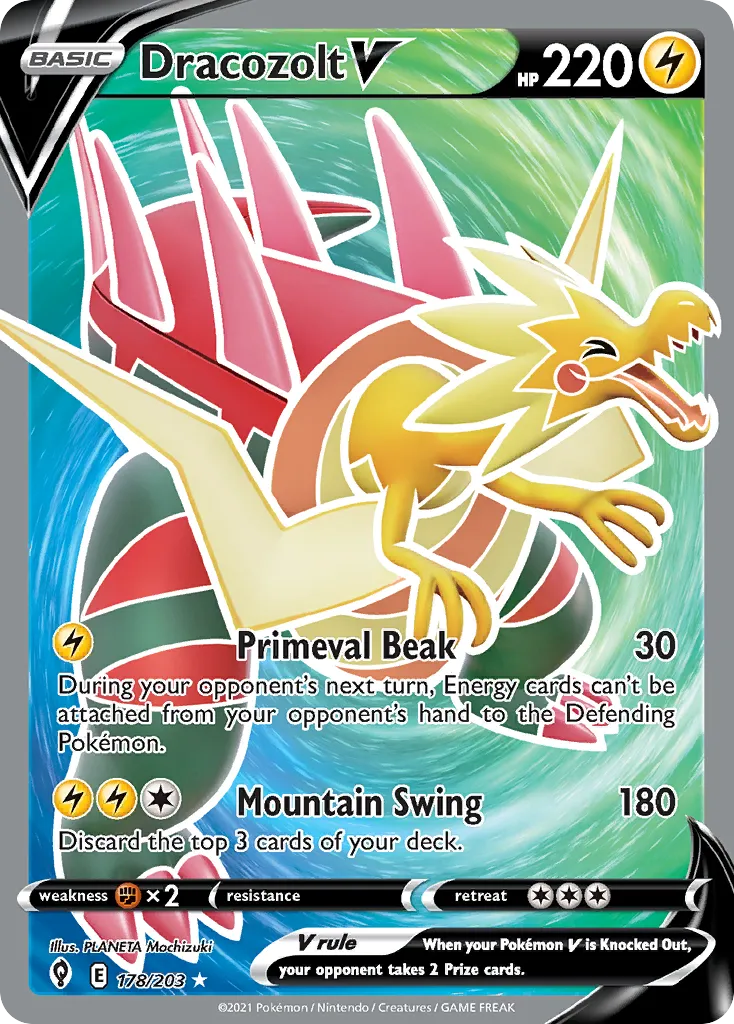 Dracozolt V #178, Evolving Skies