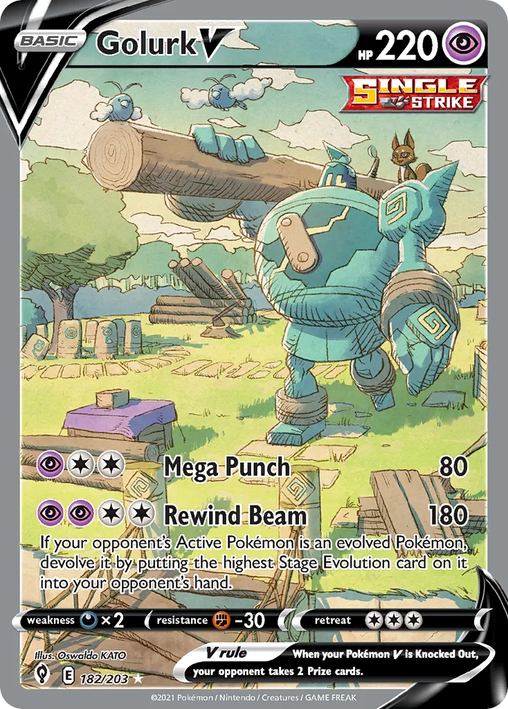 Golurk V #182, Evolving Skies