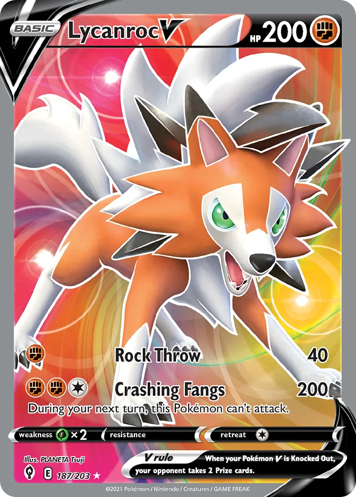 Lycanroc V #187, Evolving Skies