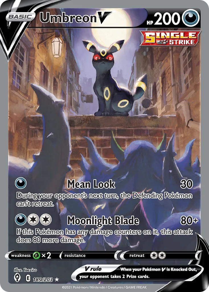 Umbreon V #189, Evolving Skies