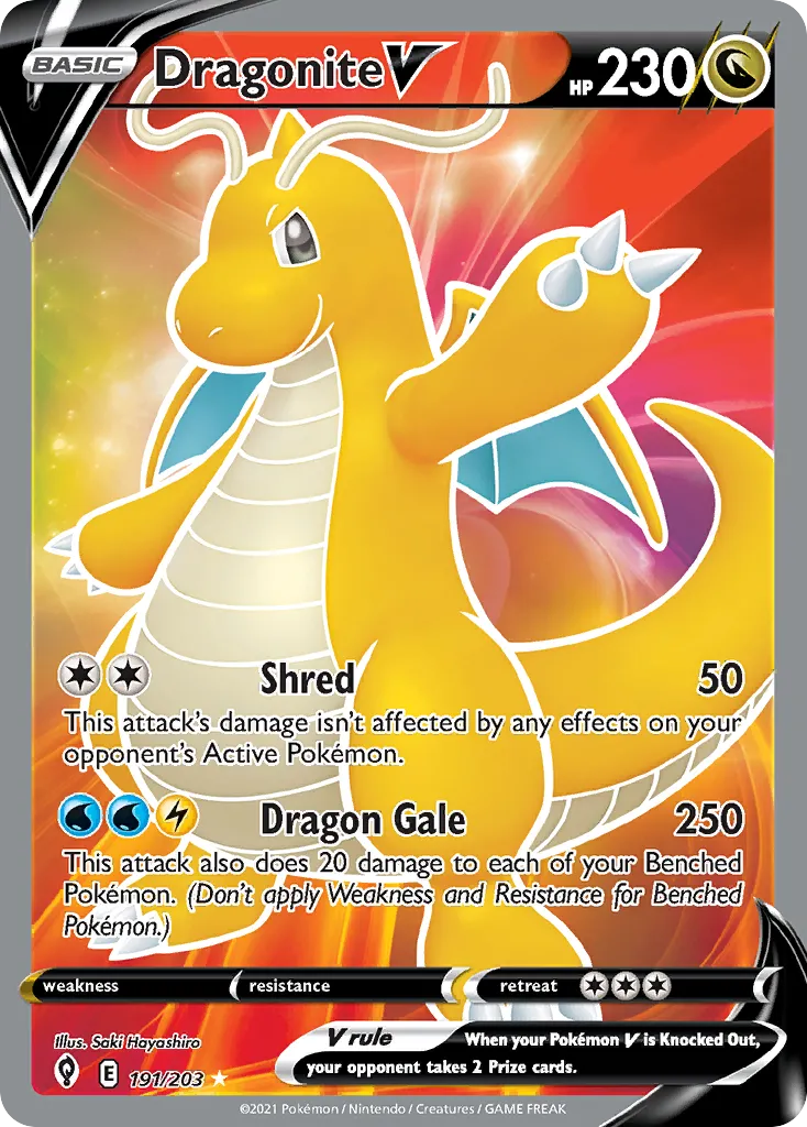 Dragonite V #191, Evolving Skies