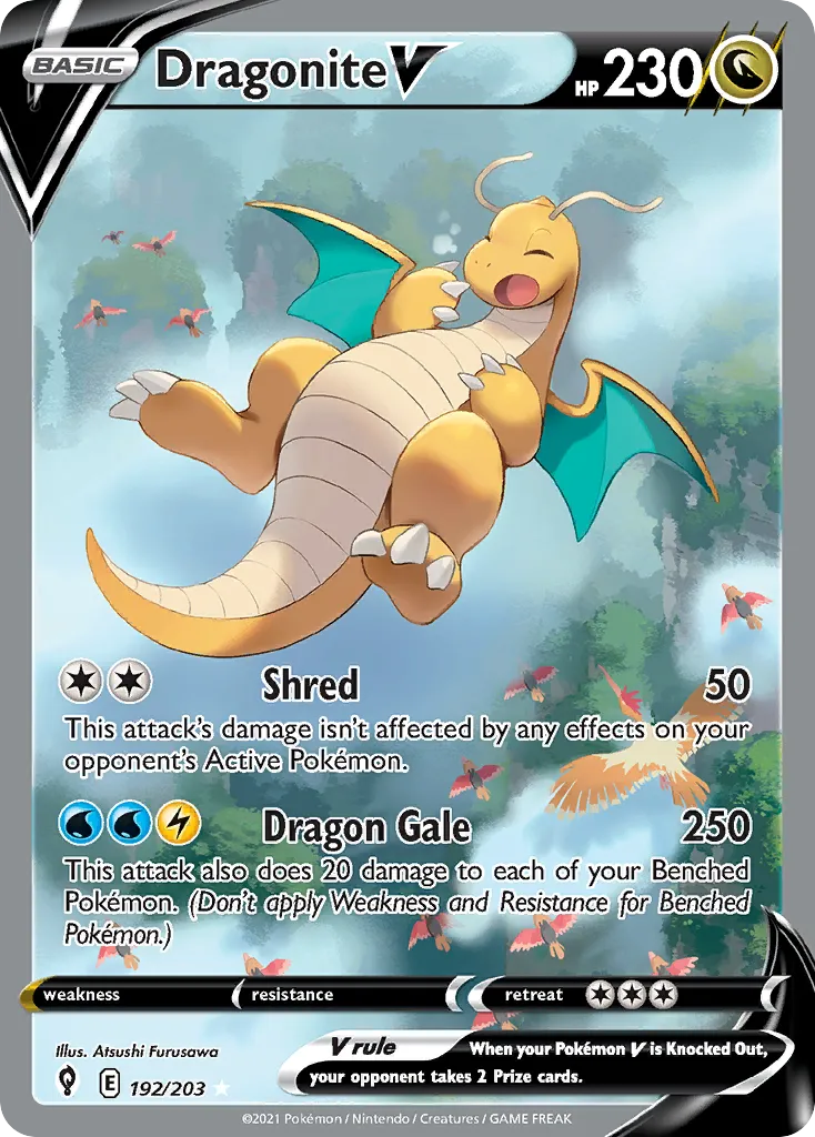 Dragonite V #192, Evolving Skies