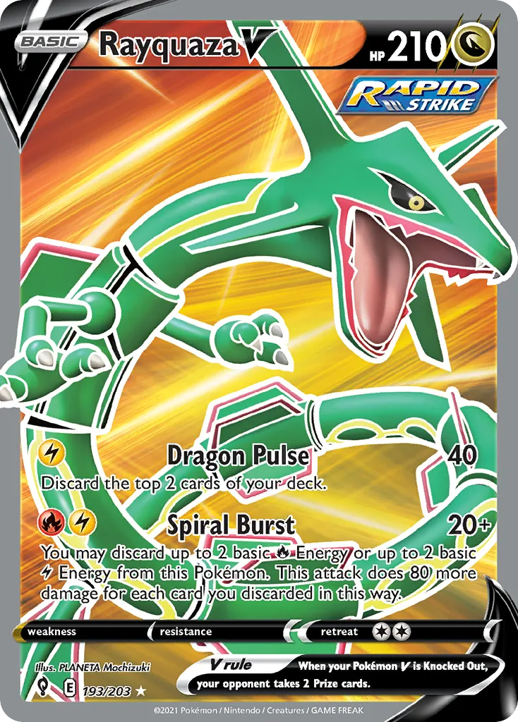 Rayquaza V #193, Evolving Skies