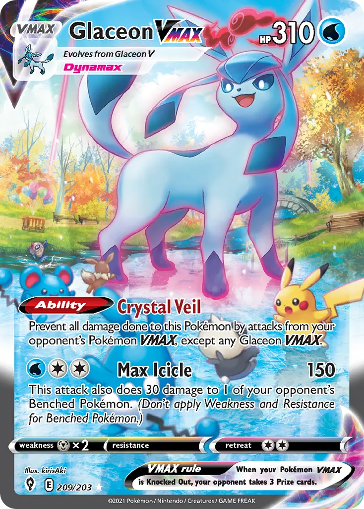 Glaceon VMAX #209, Evolving Skies Secret