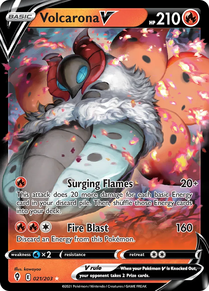 Volcarona V #21, Evolving Skies
