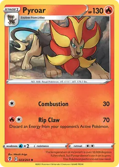 Pyroar #23, Reverse Foil
