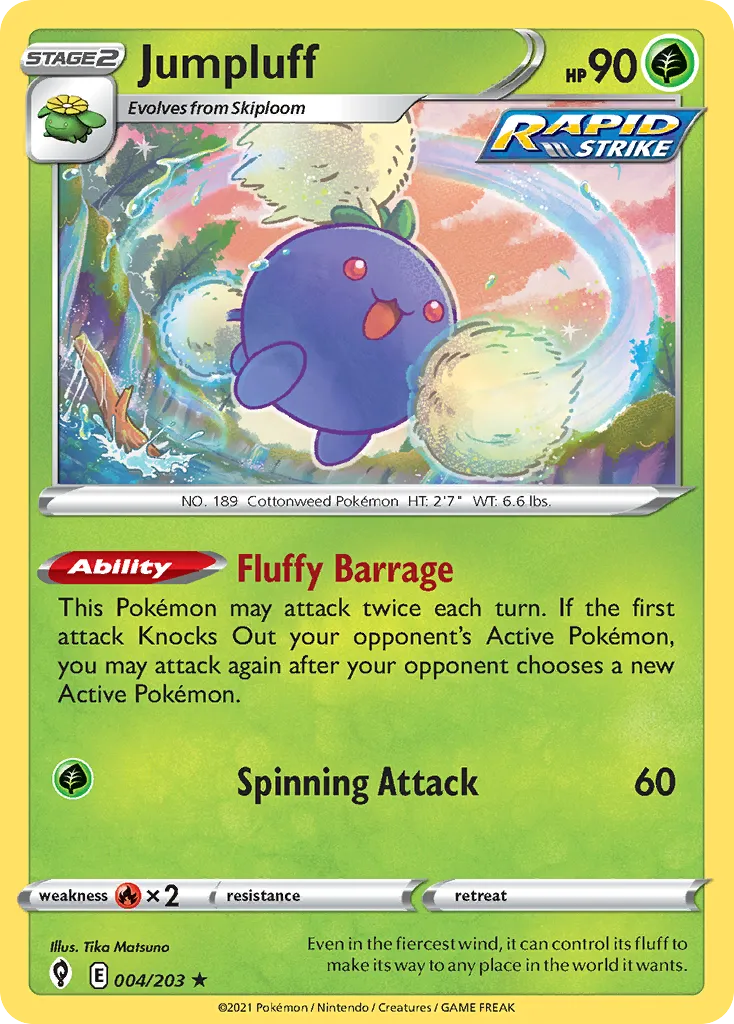 Jumpluff #4, Evolving Skies Reverse Foil