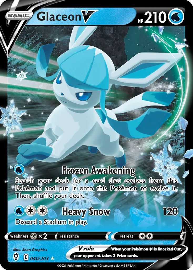 Glaceon V #40, Evolving Skies