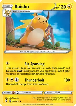 Raichu #50, Reverse Foil