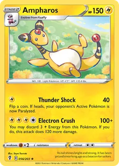 Ampharos #56, Reverse Foil