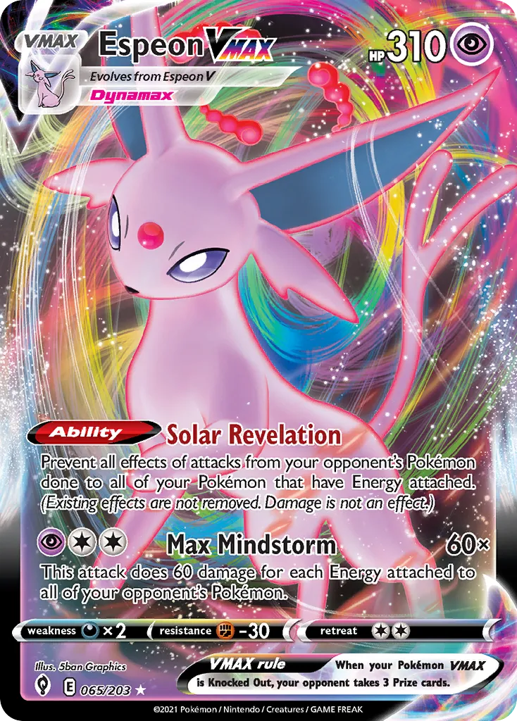 Espeon VMAX #65, Evolving Skies