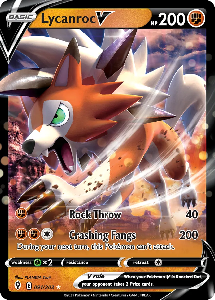 Lycanroc V #91, Evolving Skies