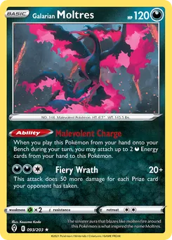 Galarian Moltres #93, Reverse Foil