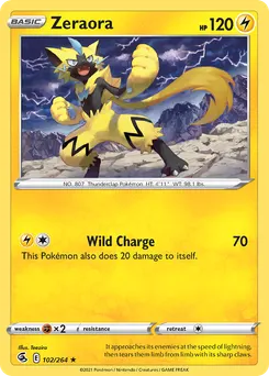Zeraora #102, Reverse Foil