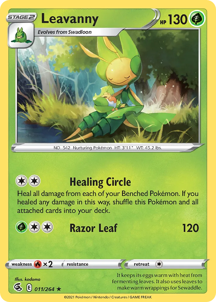 Leavanny #11, Fusion Strike Reverse Foil