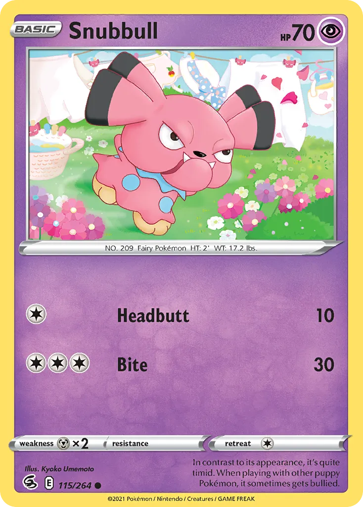 Snubbull #115, Fusion Strike Reverse Foil