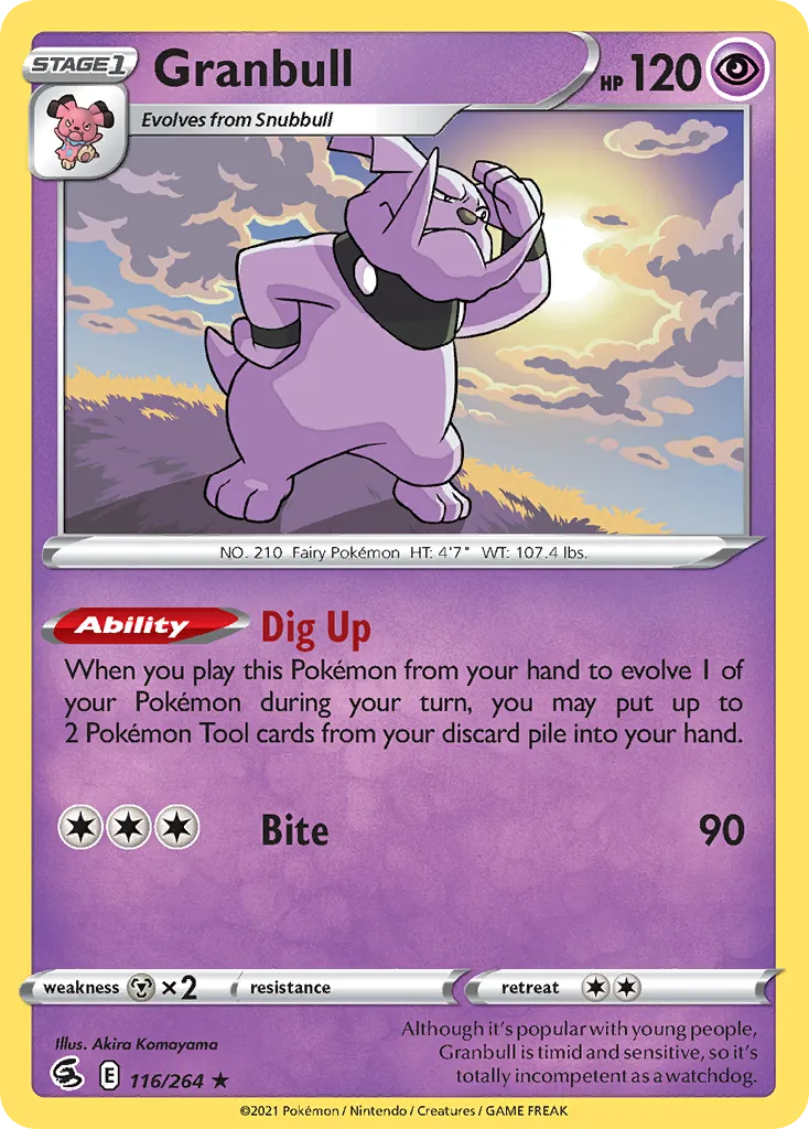 Granbull #116, Fusion Strike Reverse Foil