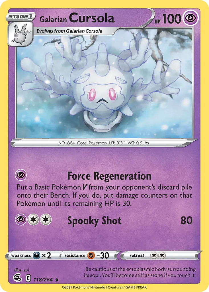 Galarian Cursola #118, Fusion Strike