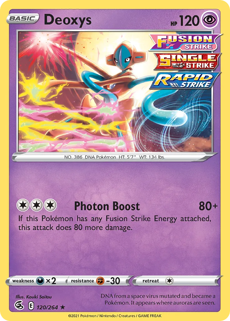 Deoxys #120, Fusion Strike Reverse Foil