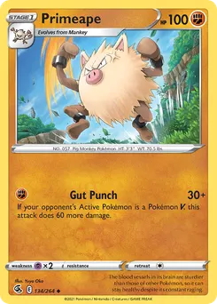 Primeape #134, Reverse Foil