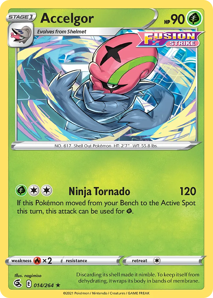 Accelgor #14, Fusion Strike Reverse Foil