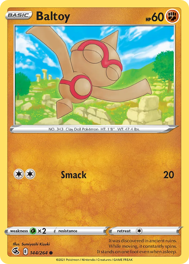 Baltoy #144, Fusion Strike Reverse Foil