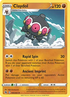 Claydol #145, Reverse Foil