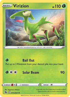 Virizion #15, Reverse Foil