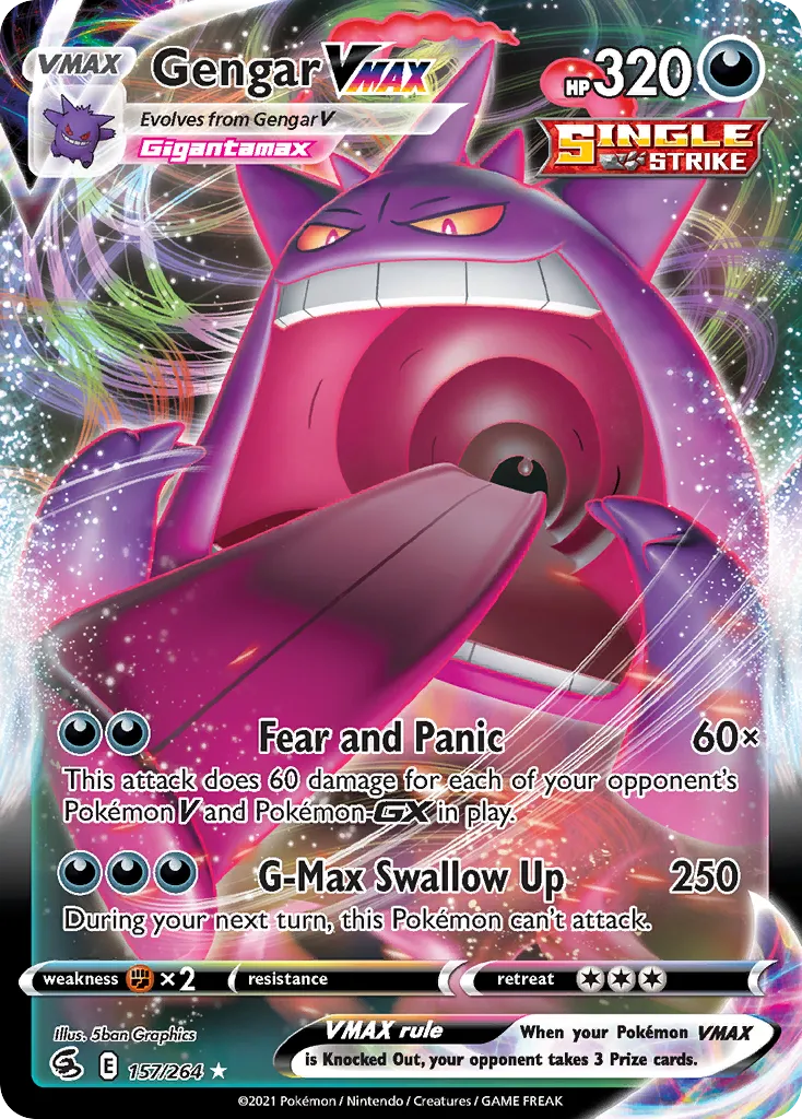 Gengar VMAX #157, Fusion Strike Inverted Back Error